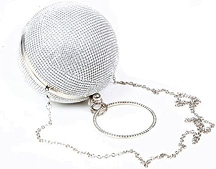Flada Women Ball Shaped Crystal Handbag Clutch Purse Small Evening Bag