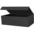 Gift Box 12x7x4 Inches, Groomsman Box, Rectangle Collapsible Box with Magnetic Lid, Large Wrap Cardboard Paper Shipping Storage Box, Presents Box for Wedding Christmas Birthdays (Matte Black)