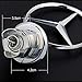 Mercedes Benz Vehicle Hood Star Emblem Badge,For Mercedes Benz all S serie,E serie,C serie,W series, etc. (Bright silver)