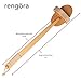 Back Scrubber for Shower - Bath Brush - Long Handled Curved Wooden Back Brush by Rengöra. for Men and Women - Best for Exfoliating, Dry Brushing and Back Scratching