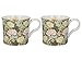 Creative Tops 2-Piece V&A William Morris Chrysanthemum Bone China Mugs, Green