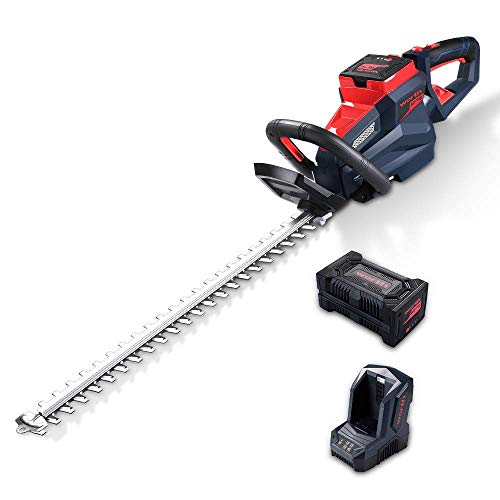 Worth 84V 24Inch Battery Hedge Trimmer Cordless with Battery and