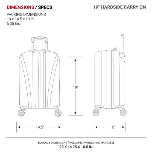 SwissGear 7585 Hardside Expandable Luggage with Spinner Wheels, Silver