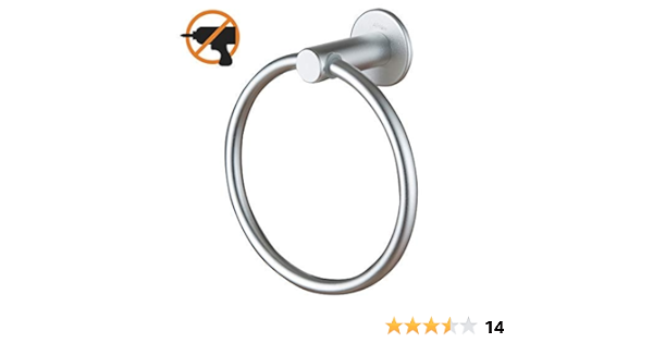 AiHom Toallero de Aro de Aluminio con Adhesivo Díametro 17cm ...