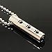 Lauren Annabelle Studio Pet Cremation Jewelry for Ashes Necklaces 3 Paws Cylinder Stainless Steel Pendant Men Dad Mom Women Dog