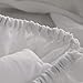 Simple&Opulence 100% Linen Hollow Hemstitch Sheet Set -4 Pieces European Flax Pure Washed Bed Sheets (1 Flat Sheet, 1 Fitted Sheet,2 Pillowcases) -Breathable and Soft (Hemstitch White,Queen)