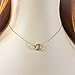 Bridesmaid Gifts- Delicate Infinity Interlocking Circles Necklace (16