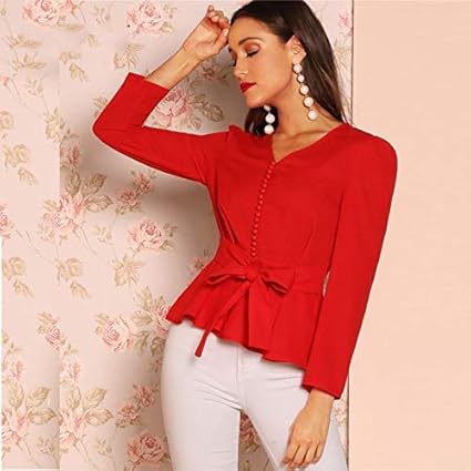Blouse peplum femme Clearance