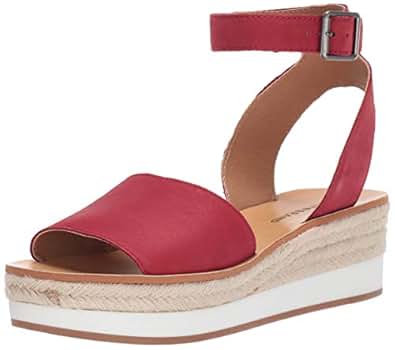 Amazon.com | Lucky Brand Women's JOODITH Espadrille Wedge Sandal, Garnet, 11 M US | Platforms 