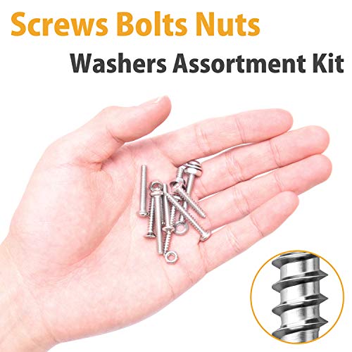 VIGRUE 1,760PCS Screws Bolts Nuts Washers Hardware Assortment Kit (28