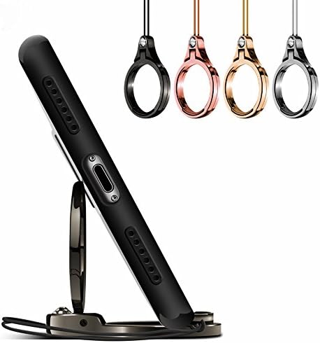 Newest Desktop 2 in 1 Finger Ring Metal Lanyard Phone Holder For Smartphone Universal Multifunction Desk Phone Stand Holder