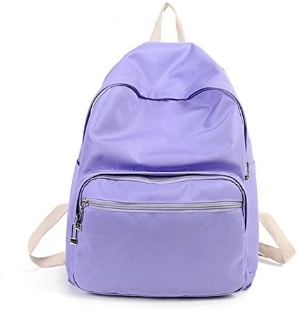 Sportlin Unisex Canvas Casual Student Backpack (Purple)