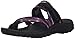 Skechers Women's Reggae Brush Strokes Flip Flop, Black/Purple, 8 M US