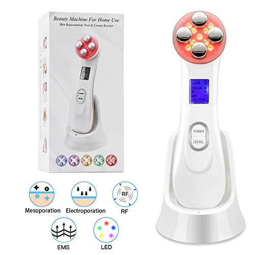 Face Machine 5 in 1 EMS Facial Lifting Care Machine for Wrinkle Acne Remove Skin Tightening Beauty M - //coolthings.us