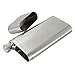 JUJOR Cigar Tube with Flask 2 oz. Stainless Steel and Funnel Set (Grey)