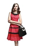 Yacun Women's Sleeveless Striped Fit and Flare Party Dress