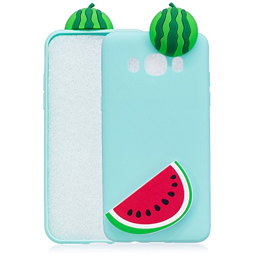 Galaxy J5 2016 Case,Funyye Lovely Cute 3D ornament pattern Candy Colour [Blue] Slim Soft Silicone Gel TPU Back Shockproof Non slip Protective Case for Samsung Galaxy J5 2016 - Watermelon - Thumbnail 2