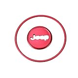 Highitem New Steering Wheel Cover Ornament for Jeep Wrangler/Compass/Patriot 2011-2016 & Grand Cherokee 2011-2013 (Red)
