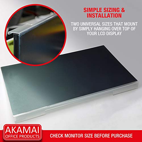 Akamai 23-24 Inch Acrylic Removable Monitor Privacy Screen - LCD Blackout Security Filter - Desktop Computer Protector (23 inch - 24 inch Diagonally Measured, Removable Acrylic) - Thumbnail 4