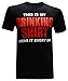 Drinking Shirt Alcohol Beer Cocktail Funny Men's T-Shirt - (Black) - XL