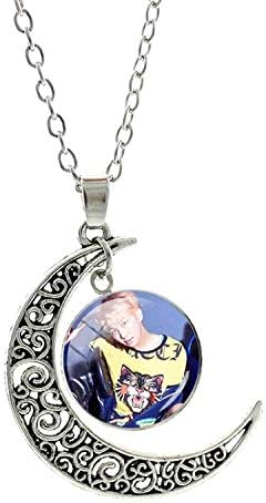 Fashion Popular BTS BT21 Bangtan Boys Moon Pendants Necklace Korea Fashion BTS Album Love Yourself Accessories Jewelry Gift BTS54