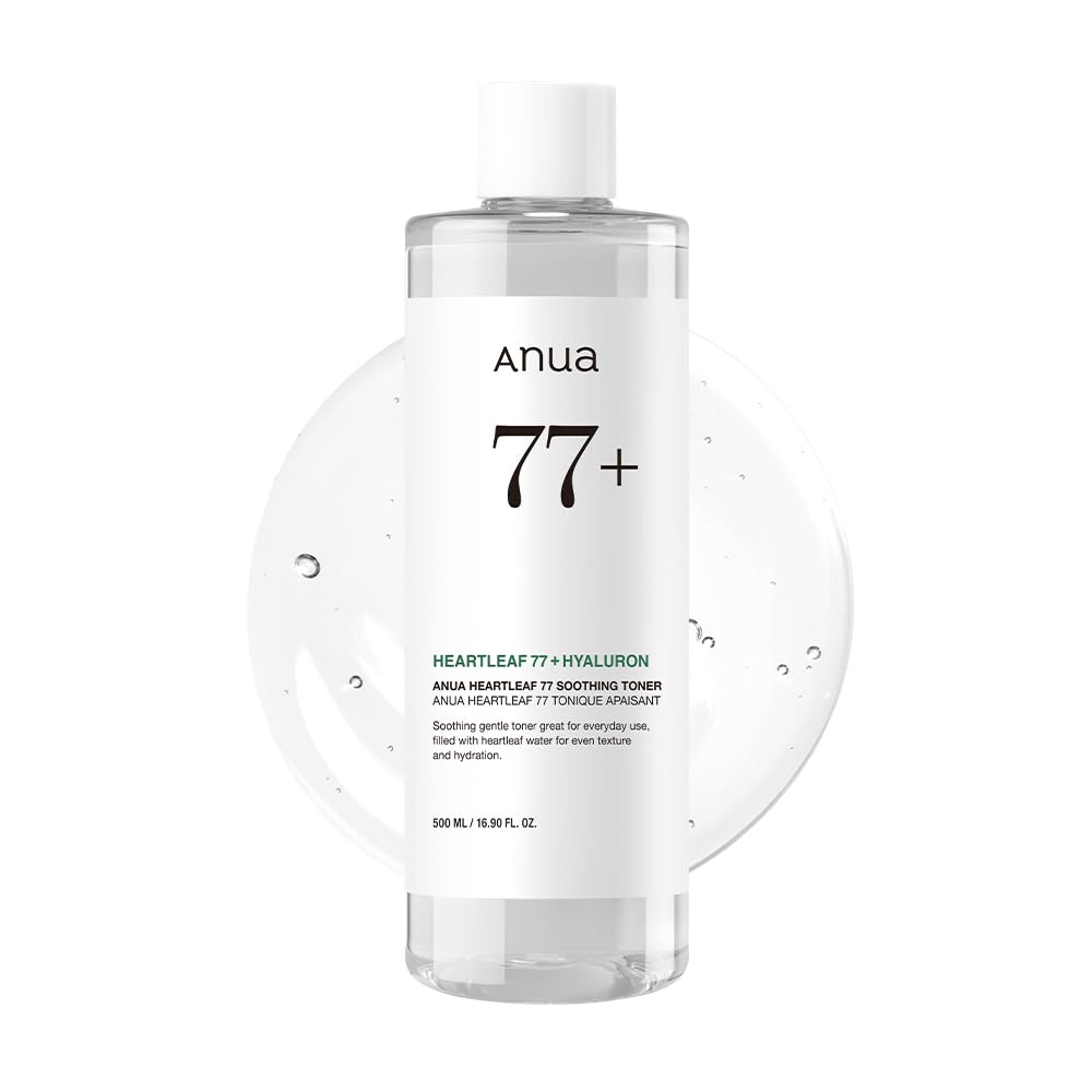 Anua Heartleaf 77 Soothing Toner, Moisturizing & Calming Facial Toner for Glass Skin, Hyaluronic Acid, Lightweight Hydration for Sensitive Skin, Redness Relief,Skin Cooling,Korean Skin Care,16.9 fl.oz Image