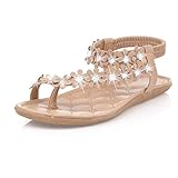 Realdo Womens Bohemia Flat Sandals, Clip Toe Boho