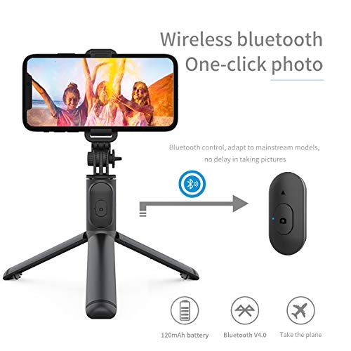 Selfie Stick Tripod,Extendable Bluetooth Selfie Stick with Wireless Remote,Compatible with iPhone 11/11 pro/X/8/8P/7/7P/6s/6,Samsung Galaxy S9/S8/S7/Note 9/8 More