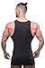 Jed North Mens Bodybuilding Compression Tank Top Slim Fitted Workout Base Layer Shirt, Large, Black,Black,Large