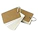 Faxco 8 Sets 50 Pieces White Blank Kraft Paper Binder Ring Easy Flip Flash Card Study Cards, Memo Scratch Pads Bookmark DIY Greeting Cards(Total 400 Pieces)