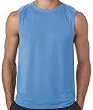 Mens Sleeveless Muscle Tank Top, 3XL Carolina Blue