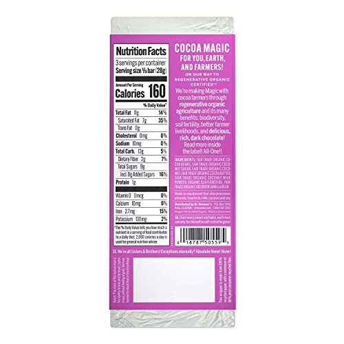 Dr. Bronner's Magic AllOne Chocolate Smooth Coconut Praline Bar
