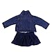 Doll Clothes for 18 Inch Dolls - Winter 3 Piece T-Shirt Jeans Shirt Pleated Dress for 18 inch American Girl Dolls Generation
