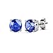 7 Pairs Swarovski Elements 18k White Gold Plated Crystal Stud Round Sparkling Earrings Set
