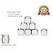 Whiskey Stones Gift Set - 8 Stainless steel Chilling Whisky Rocks + Set of 2 Premium Lead-Free Crystal Glass Cups -10 oz Tasting Tumblers and Ice Stone for Scotch, Bourbon, Irish Whisky, Brandy