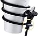 C CASIMR Hair Dryer Holder, Rustic Hair Dryer Organizer Wall Mount, Perfect Bathroom Washroom Accessories Storage Shelf, Hair Blow Dryer Hanging Rack Spiral Hair Styling Stand Organizer,Black