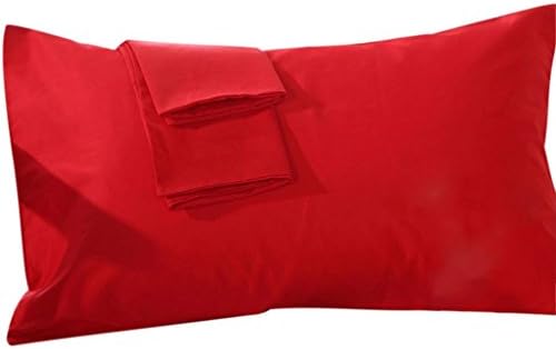 American Choice Pillowcase 700 Tc Travel 14X20 Size Red Solid with 100% Egyptian Cotton