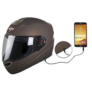 Steelbird SBA-1 7Wings HF Painted Full Face Helmet with Detachable Handsfree Device (Large 600 MM, Regular Fit, Royal…