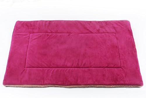 ZackX Dog Bed Pad Crate Mat 36 inch Large ,Micro Soft Washable Pet Kennel Bolster,Pink