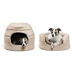 Best Friends by Sheri 2-in-1 Honeycomb Hut-Cuddler in Bella, Wheat, 16"x16"x13"