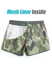 MaaMgic - Bañador para hombre, clásico, retro, vintage, 90 sy 80, con forro de malla, pantalones cortos de secado rápido