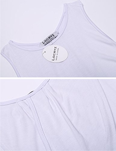Locryz Womens Long Active Tank Tops Sleeveless Criss Back Workout Shirt
