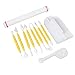 HOSL Fondant Cake Decorating Tools Set 11pcs Fondant Cutters Roller Fondant Smoother & Rolling Pin Flower Fondant Molds Cake Decorating Supplies Kit for Beginners Cake Sculpting & Modeling Tools