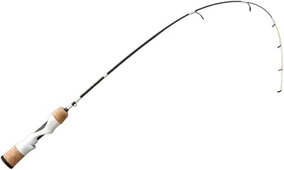 13 FISHING - Tickle Stick Ice Rod - Gen 2-23" L (Light) - 1/16oz-1/8oz. - PC2 Blank with White Reel Seat - TS2-23L
