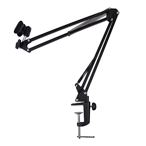 DBPOWER NB-35 Mic Microphone Suspension Boom Scissor Arm Stand Holder for Studio Broadcast Stores, Families, Stages, Studios, Broadcasting and TV Stations