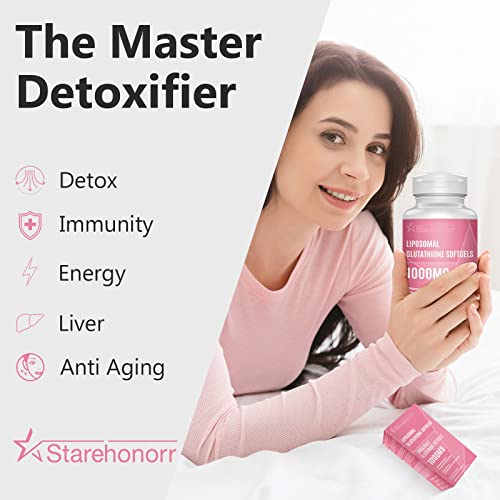 Liposomal Glutathione Softgels 1500MG, Reduced Glutathione Supplement