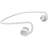 nwm GO Wireless On-Ear Speakers (Open Ear Earphones) Sound Leakage suppressed (PSZ Technology - Bone Conduction Alternative) Designed in Japan | Glacier White