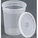 25 sets 32oz plastic soup/Food container with lids