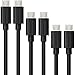SABRENT [6-Pack 22AWG Premium Micro USB Cables (X2-6ft + X2-3ft + X2-1ft) High Speed USB 2.0 A Male to Micro B Sync and Charge Cables [Black] (CB-MUB3)
