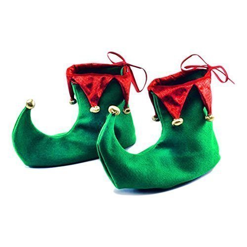 Robelli Christmas Fancy Dress Pointed Elf Shoes Cover Costume Accessory (1)